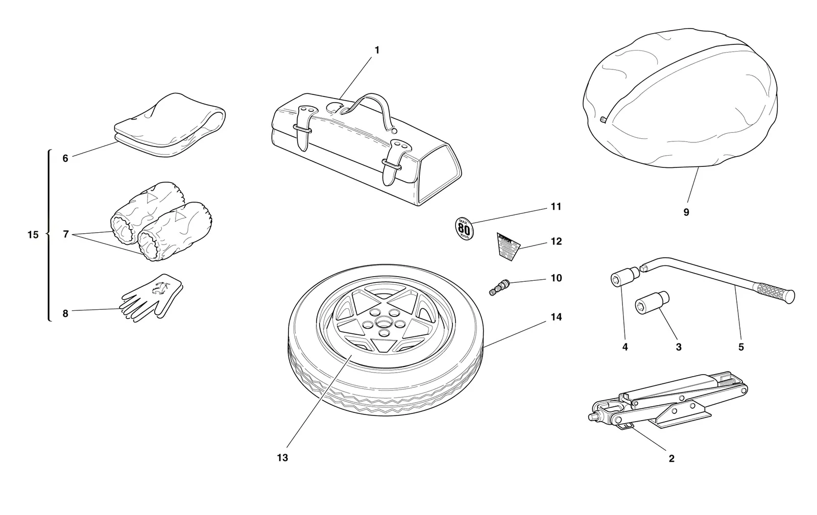 Spare Wheel And Equipment