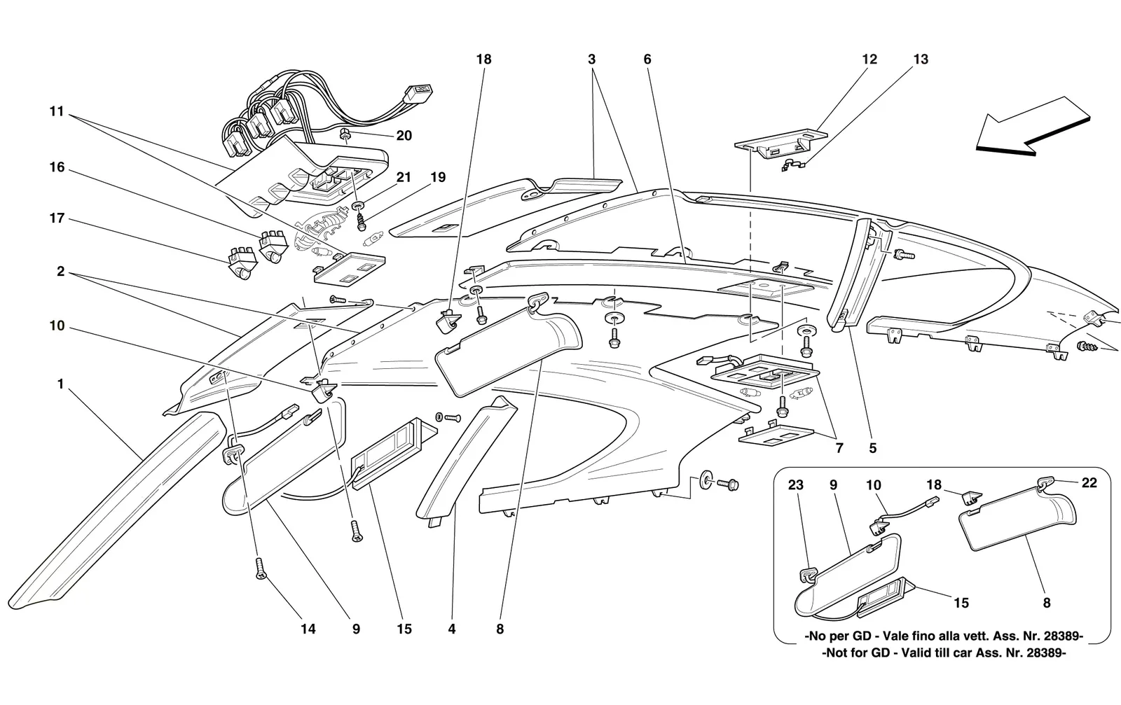 Roof Panel Upholstery And Accessories