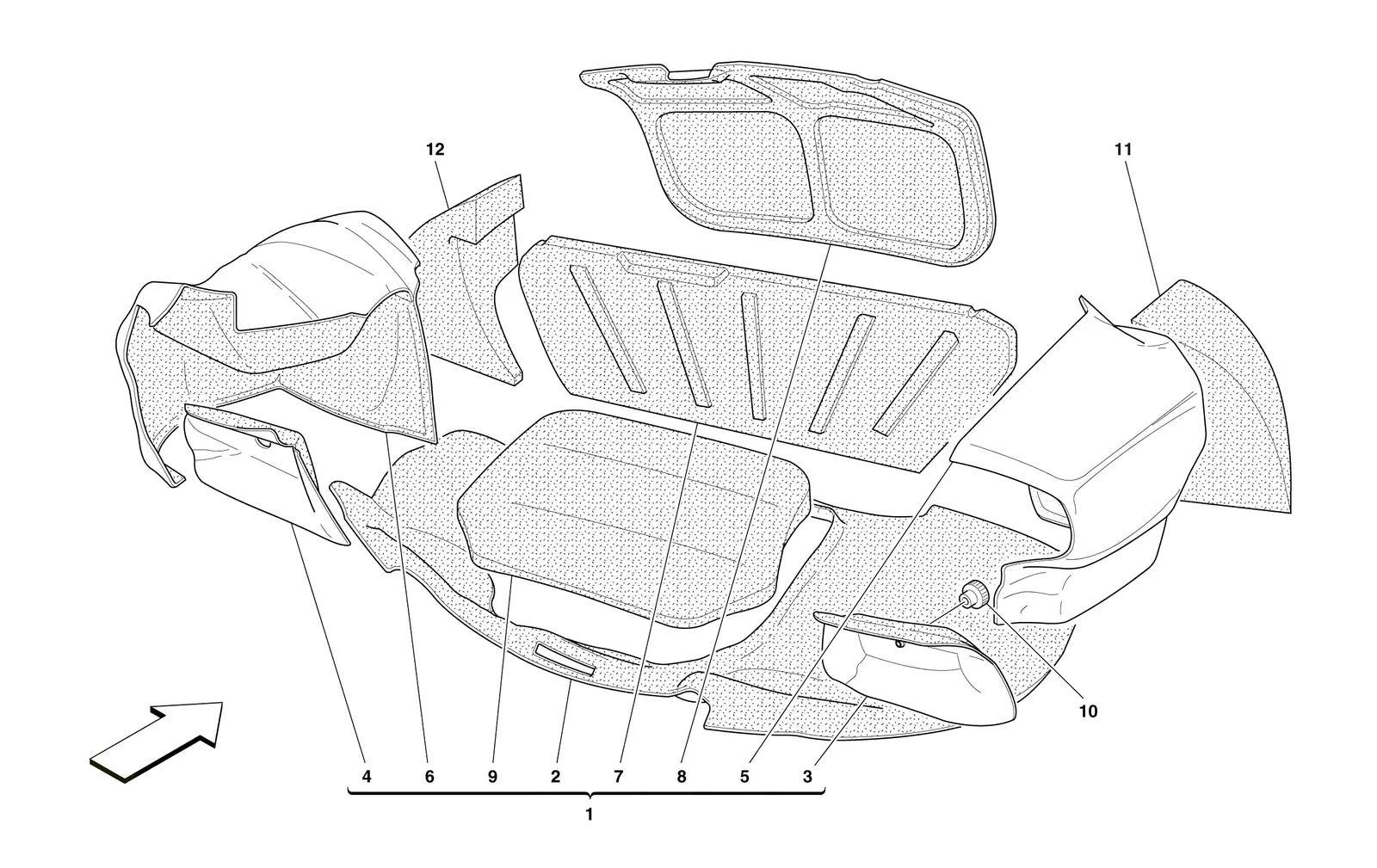 Trunk Hood Upholstery -Valid For 456M Gta-