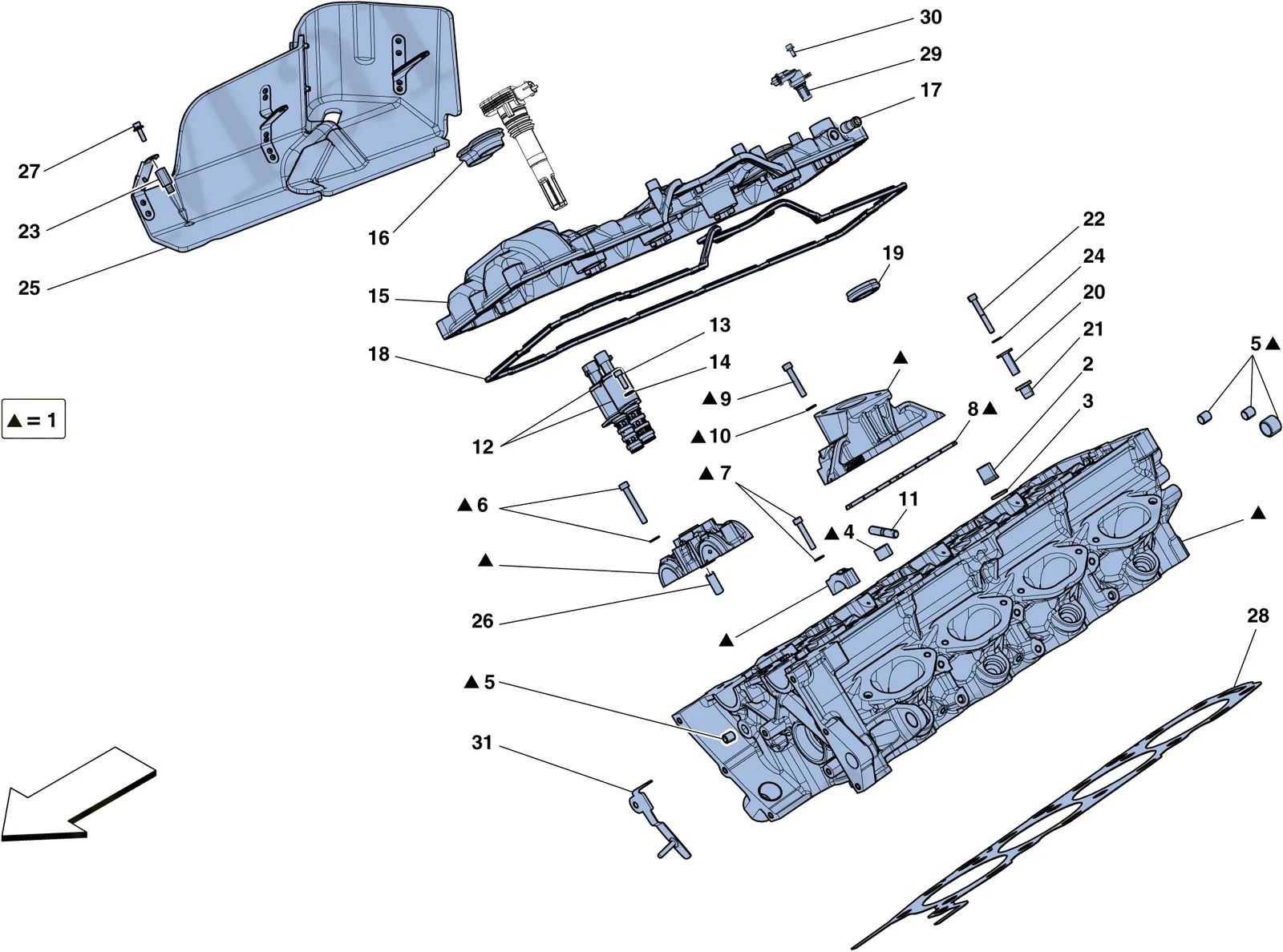Right Hand Cylinder Head