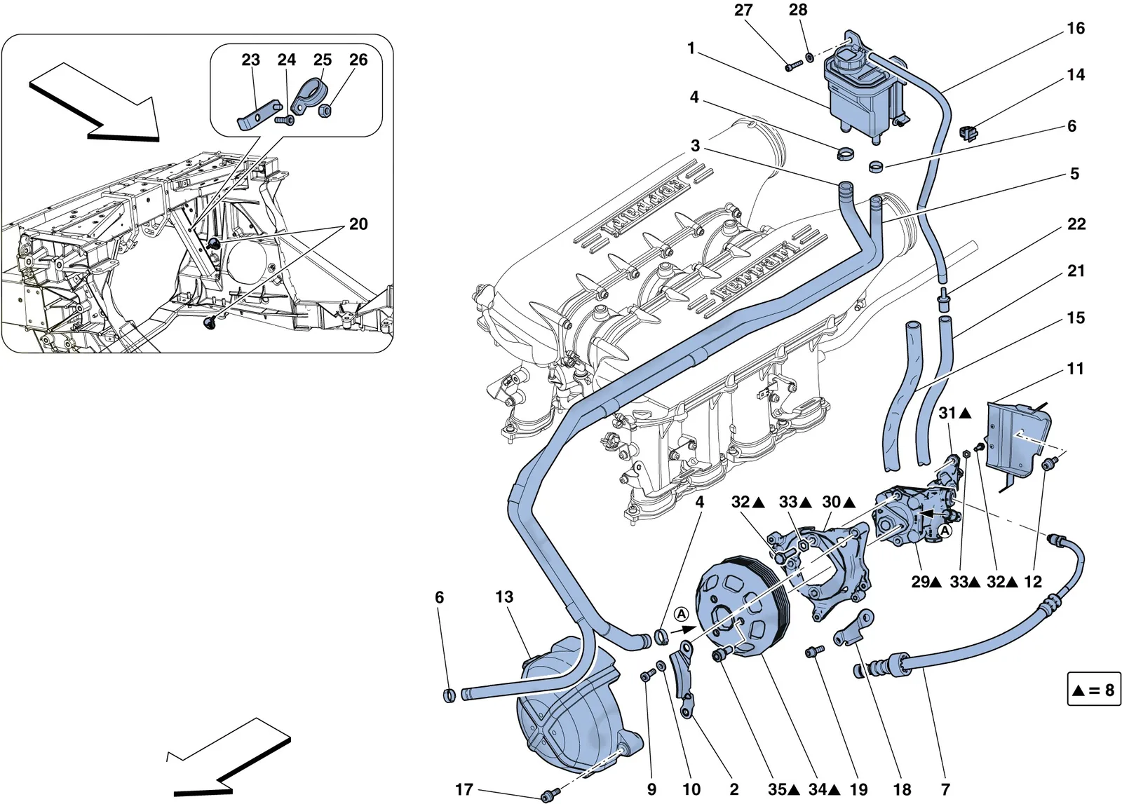 Power Steering Pump And Reservoir