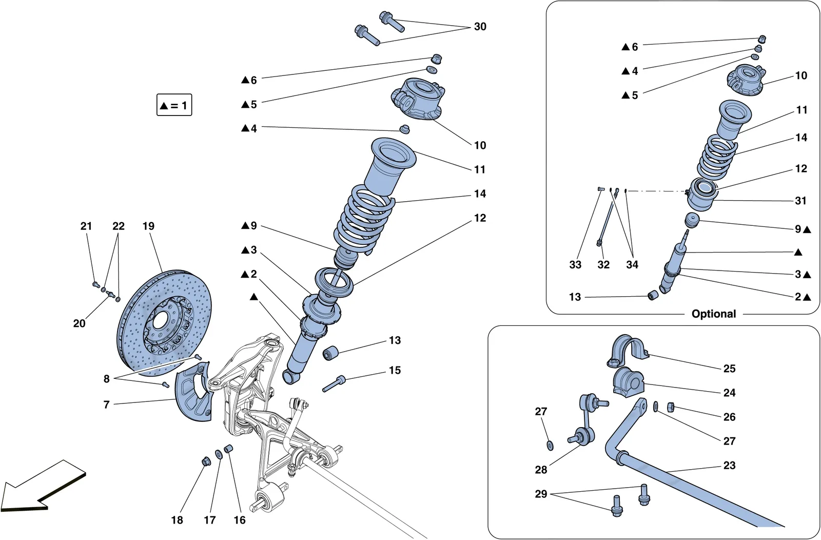 Front Suspension - Shock Absorber And Brake Disc