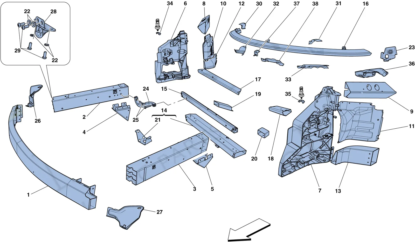 Chassis - Structure, Front Elements And Panels