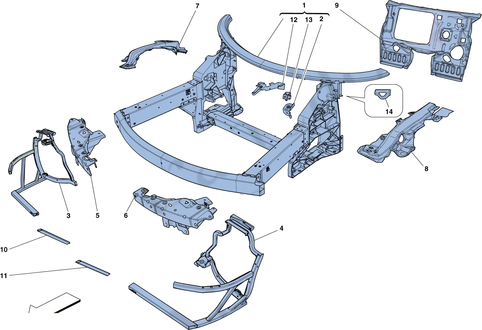 Chassis - Complete Front Structure And Panels