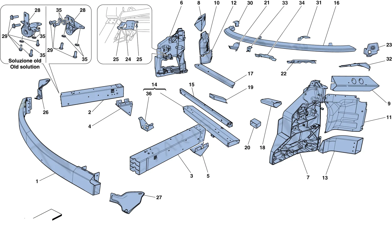 Chassis - Structure, Front Elements And Panels