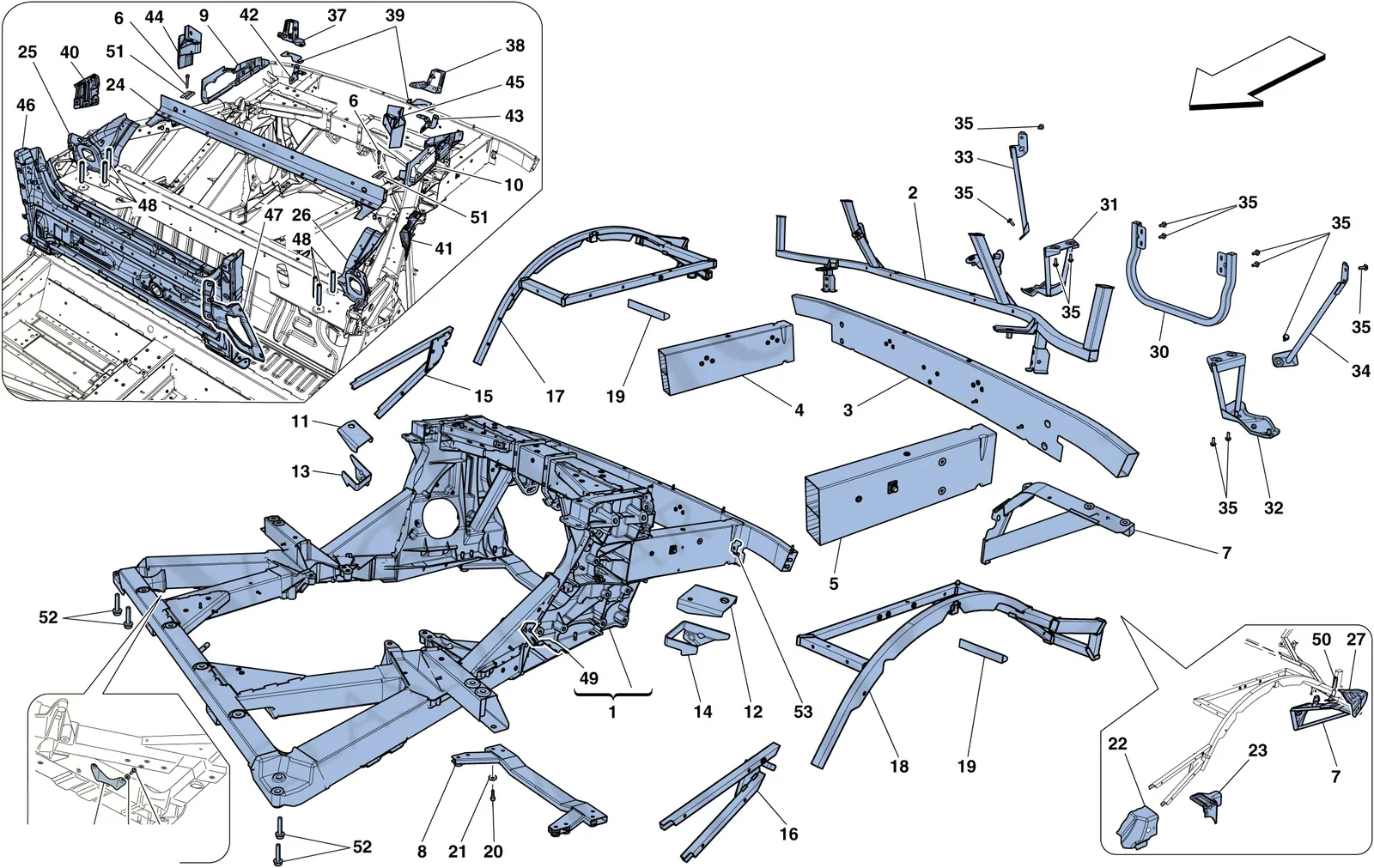 Chassis - Structure, Rear Elements And Panels