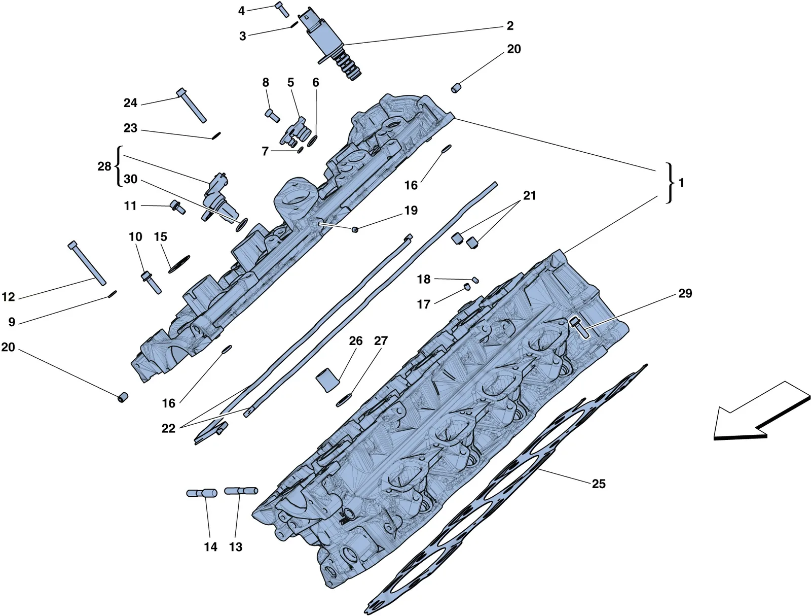 Right Hand Cylinder Head