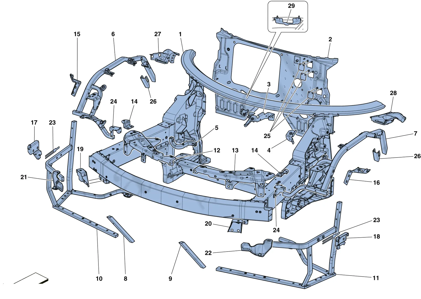 Chassis - Complete Front Structure And Panels