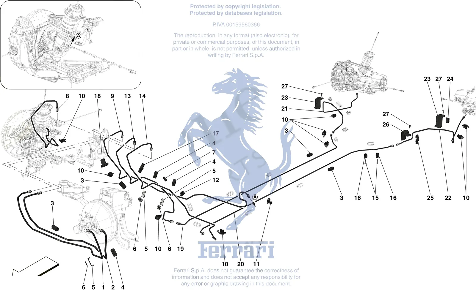 HYDRAULIC BRAKE CONTROL PIPES -Not for RHD-