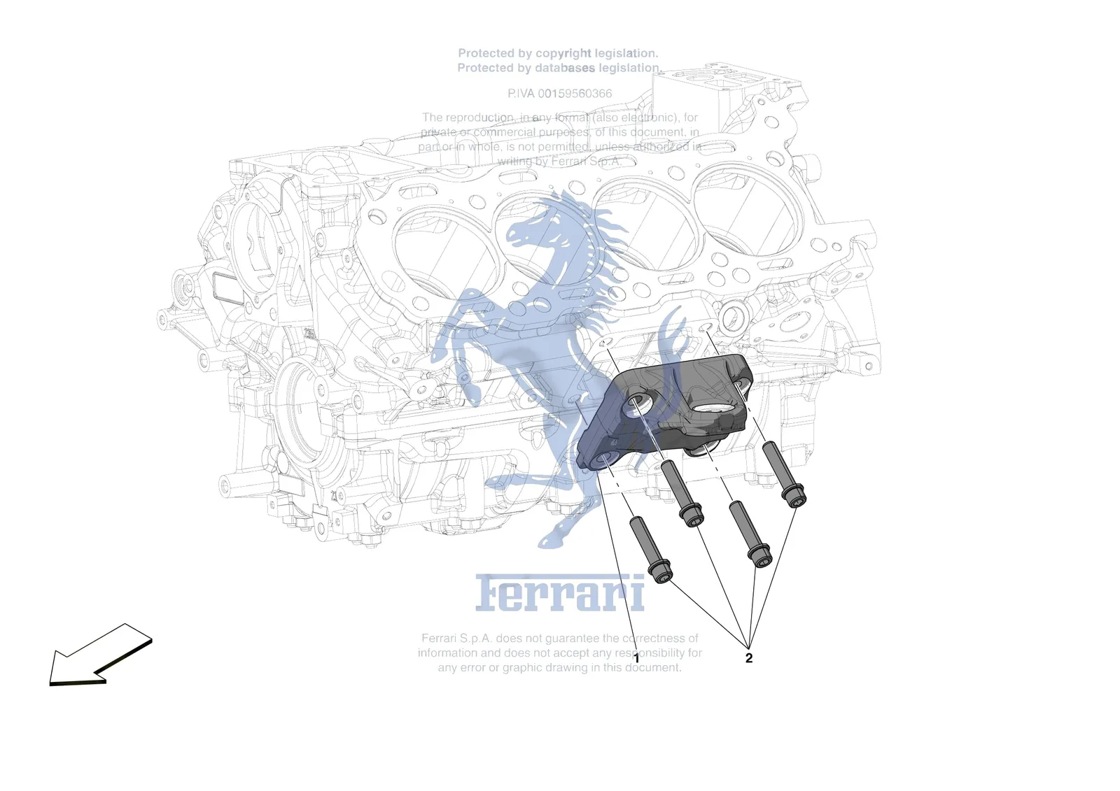 Ferrari 488 Pista [ENGINE] - B.02 - ENGINE SUSPENSION — Parts Diagram ...