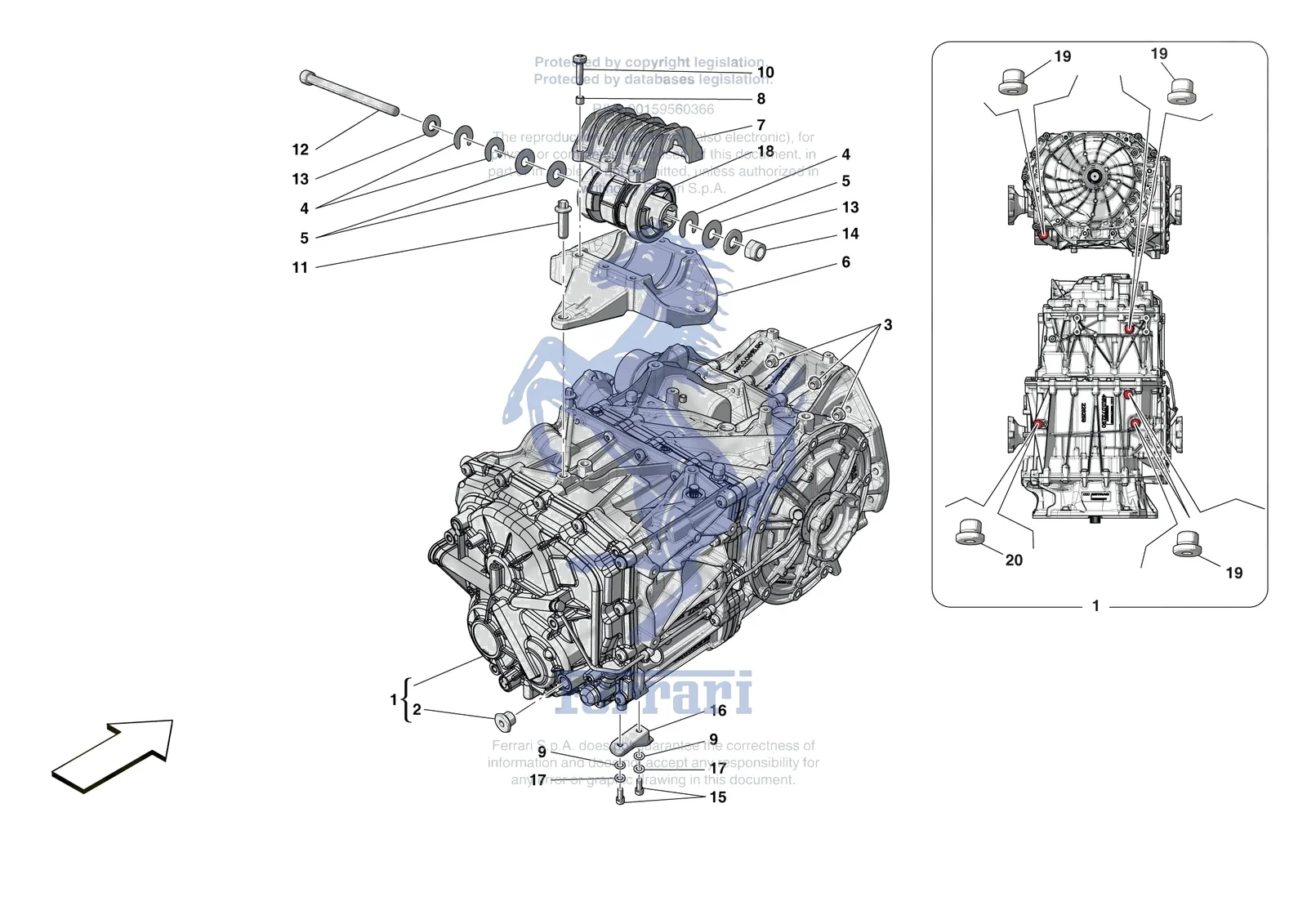 Ferrari 488 Pista [GEARBOX] - C.01.01 - GEARBOX AND FASTENERS — Parts ...