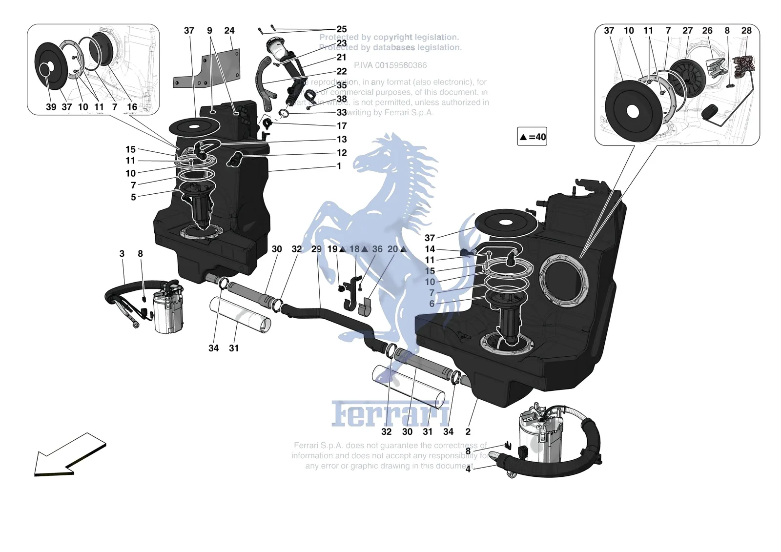 Ferrari 488 Pista [MECHANICAL SYSTEM] - D.11 - FUEL TANK — Parts ...