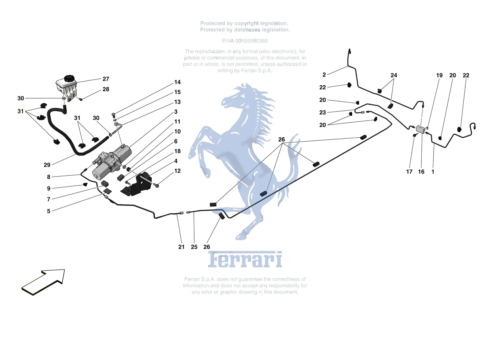 Ferrari 488 Pista [MECHANICAL SYSTEM] - D.18 - LIFTING THE VEHICLE exploded diagram