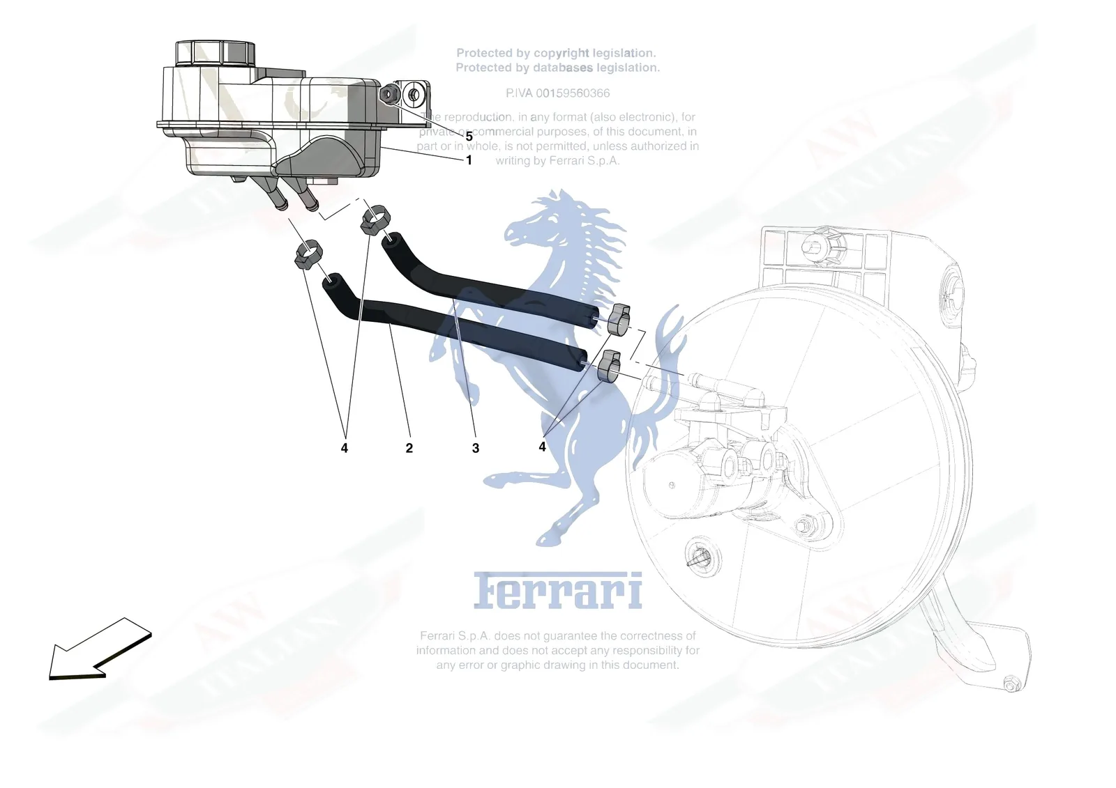 Ferrari 488 Pista [MECHANICAL SYSTEM] - D.22 - BRAKE MASTER CYLINDER RESERVOIR exploded diagram