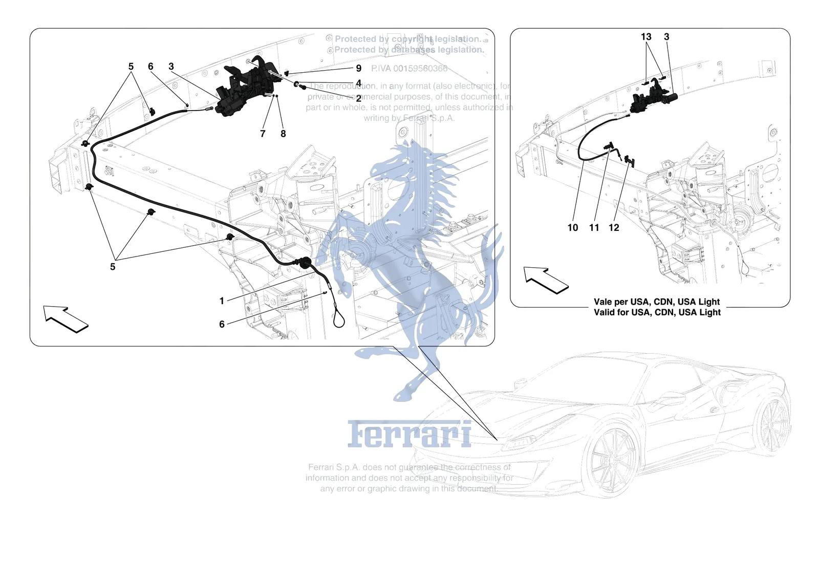 Ferrari 488 Pista [VEHICLE TRIM] - E.34 - FRONT LID LOCK exploded diagram