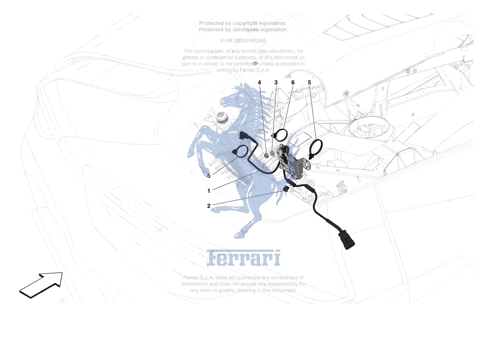 Ferrari 488 Pista [VEHICLE TRIM] - E.37 - REAR LID LOCK exploded diagram