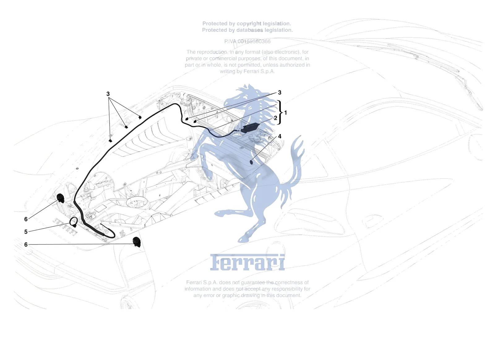 Ferrari 488 Pista [VEHICLE TRIM] - E.39 - REAR LID OPENING MECHANISM exploded diagram