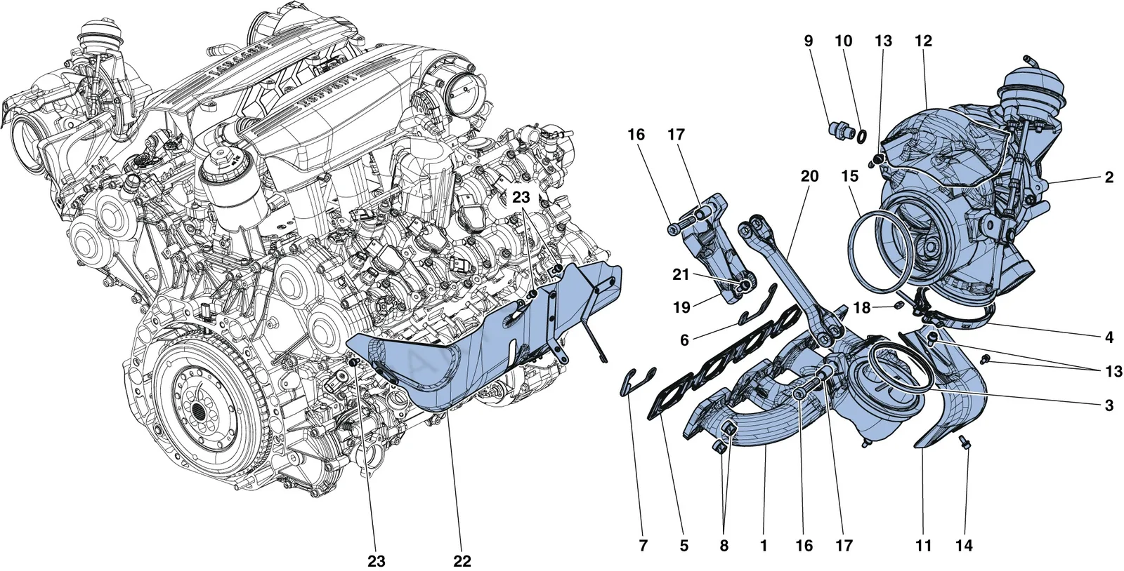 Manifolds, Turbocharging System And Pipes