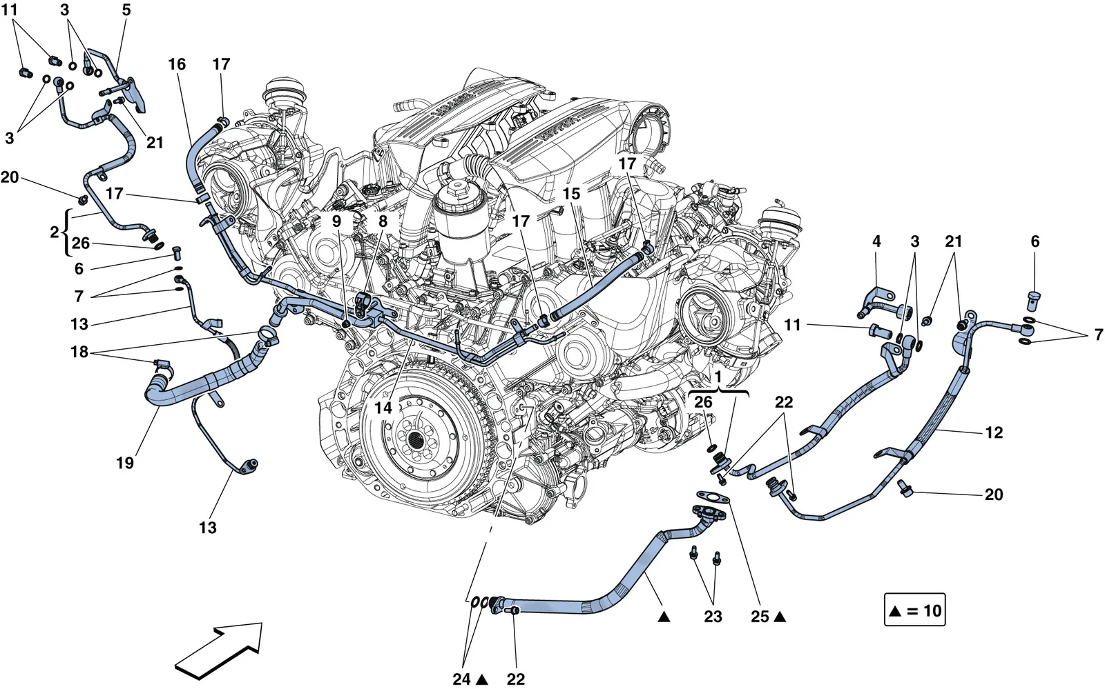 Cooling-Lubrication For Turbocharging System