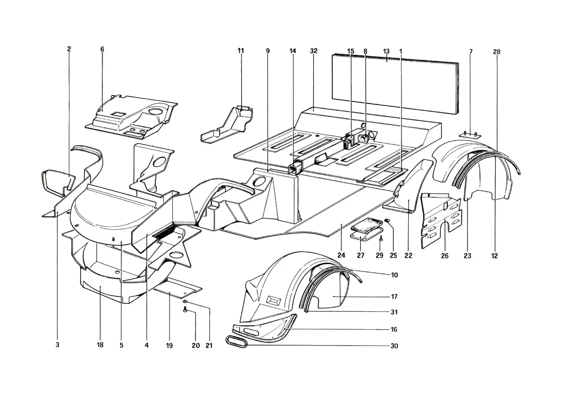 Body Shell - Inner Elements Lower
