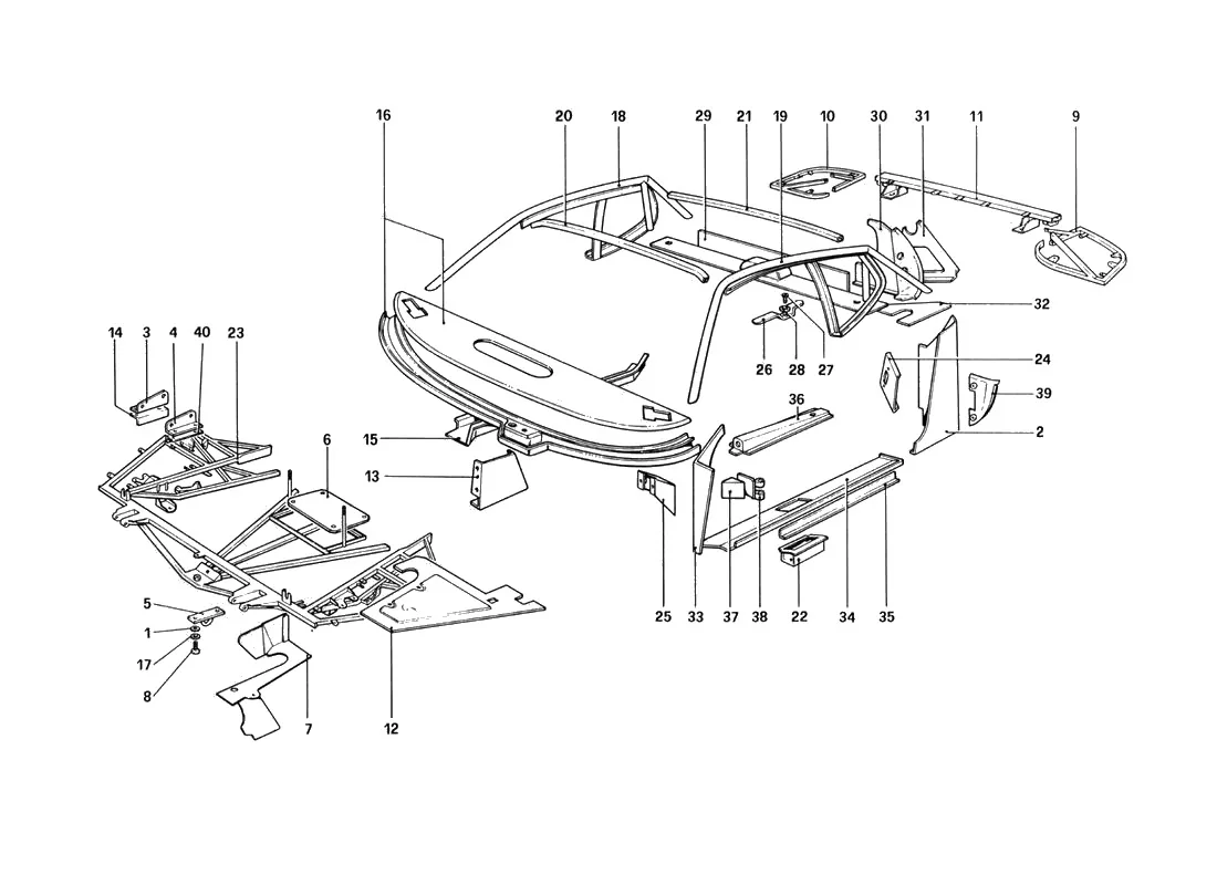 Body Shell - Inner Elements Upper