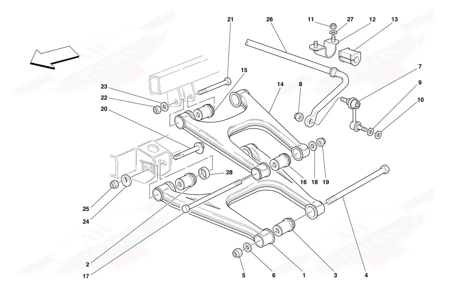 Rear Suspension - Wishbones And Stabilizer Bar