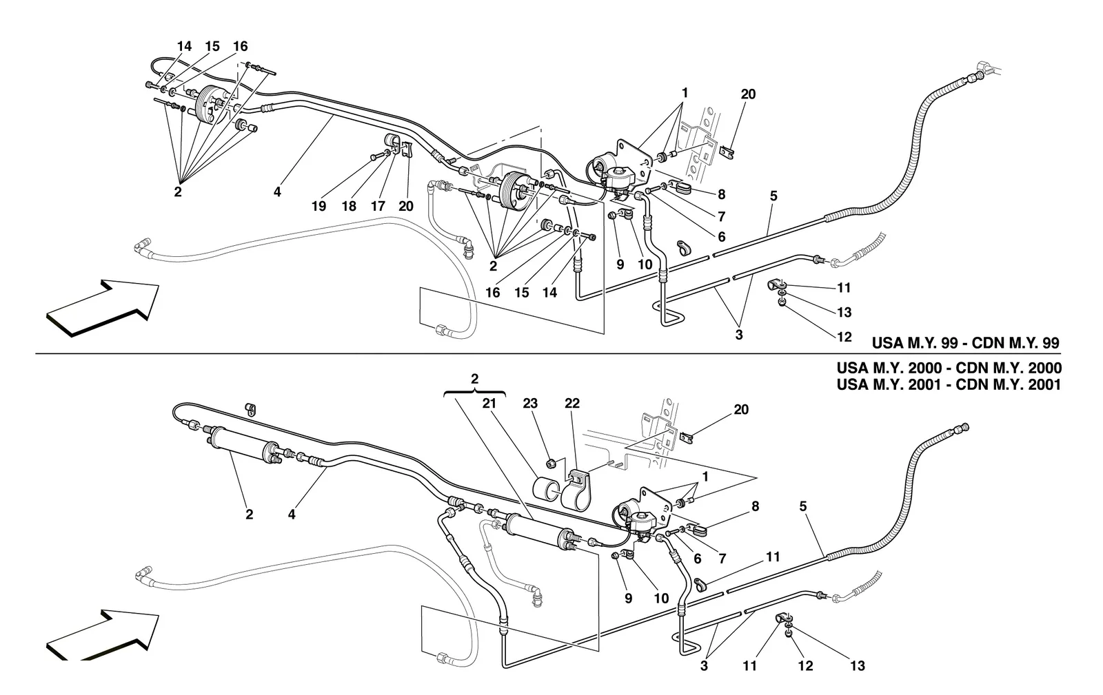 Fuel Cooling System -Valid For Usa M.Y. 99, Cdn M.Y. 99, Usa M.Y. 2000, Cdn M.Y. 2000, Usa M.Y. 2001