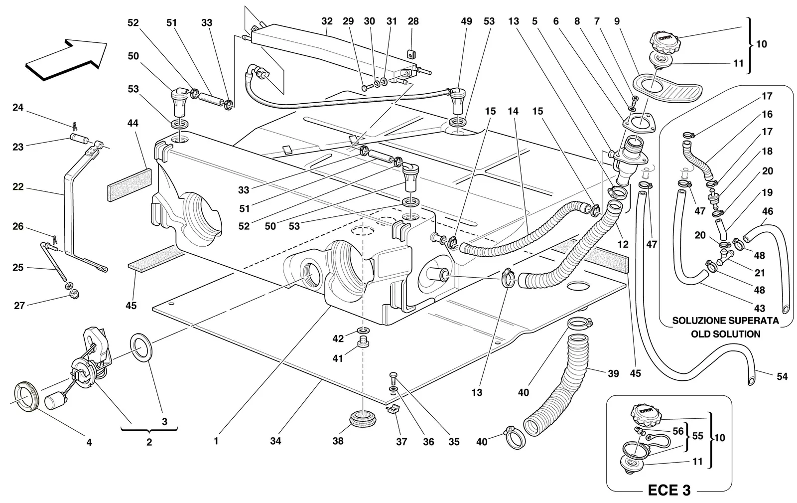 Fuel Tank -Not For Usa M.Y. 99, Cdn M.Y. 99, Usa M.Y. 2000, Cdn M.Y. 2000, Usa M.Y. 2001 And Cdn M.Y