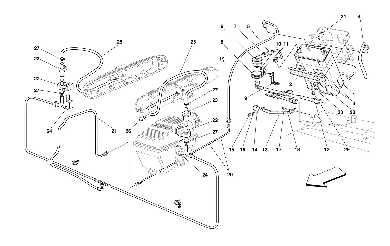 Antievaporation Device -Valid For Usa M.Y. 2000, Cdn M.Y. 2000, Usa M.Y. 2001 And Cdn M.Y. 2001-