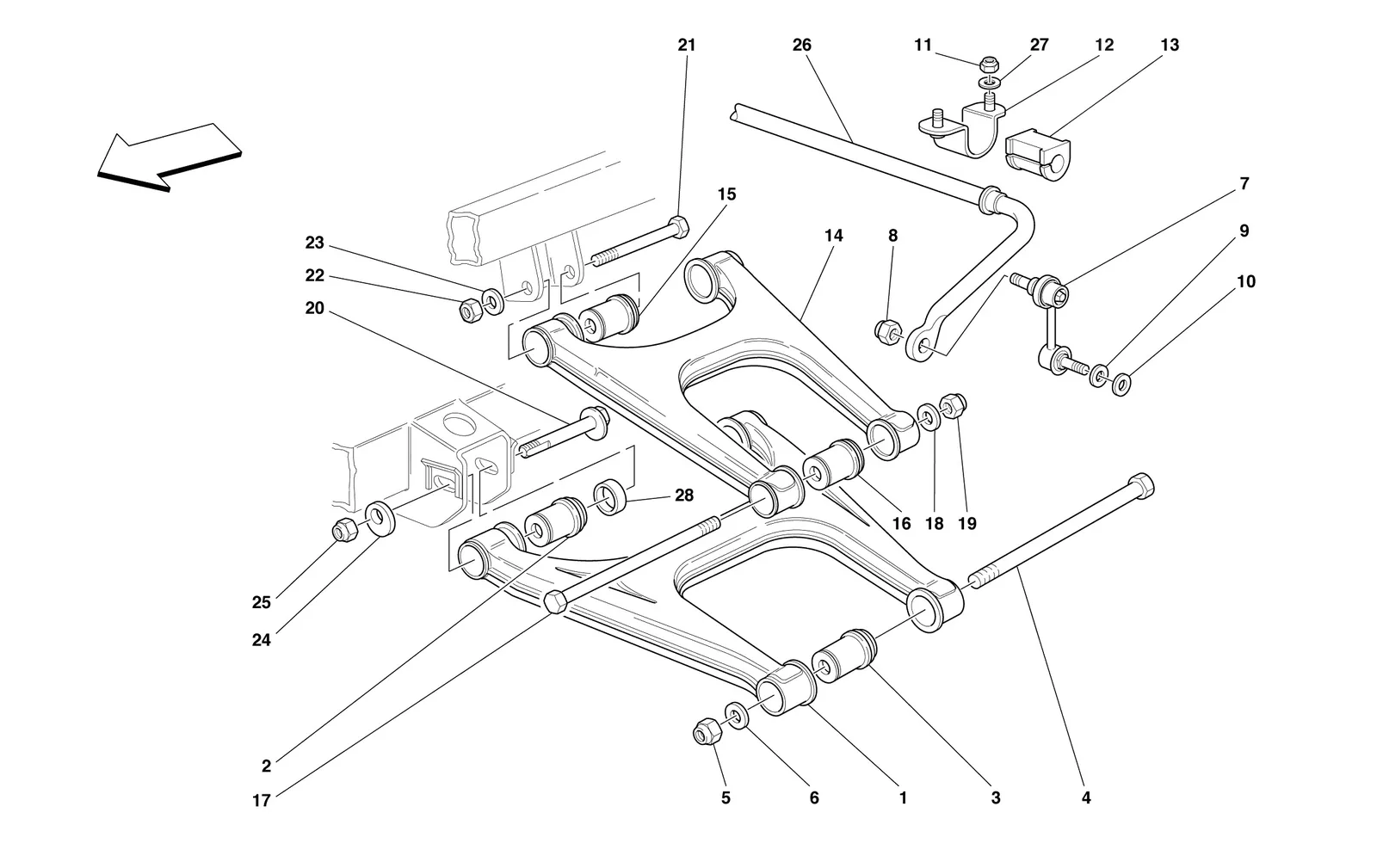 Rear Suspension - Wishbones And Stabilizer Bar
