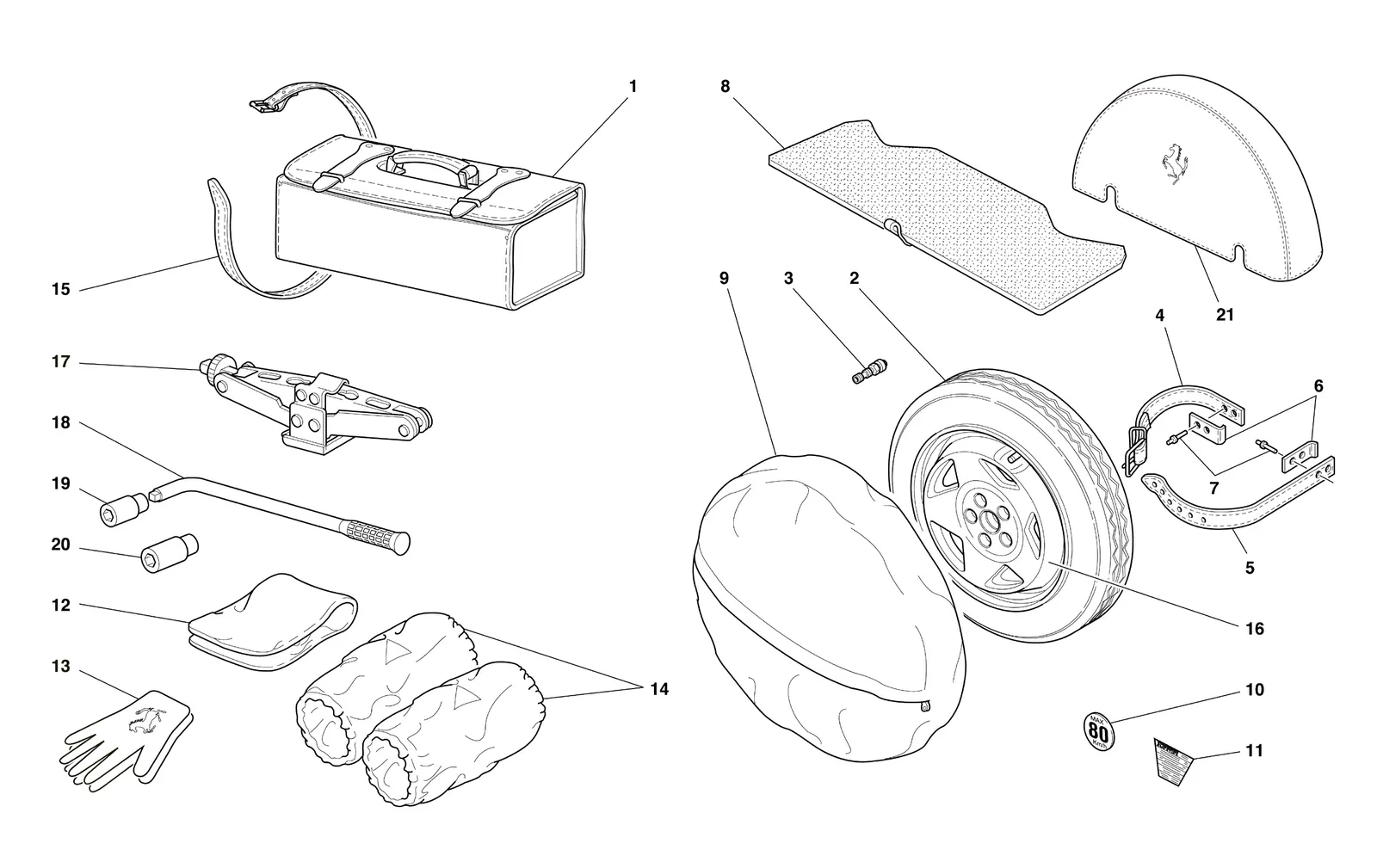 Spare Wheel And Accessories