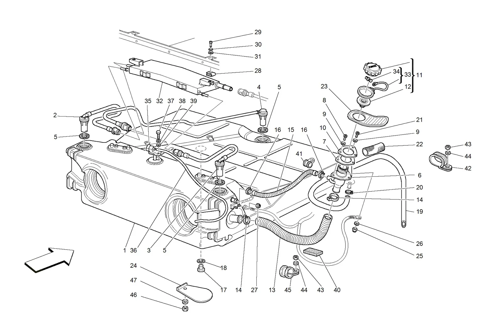 Fuel Tank - Union And Piping -Not For Usa And Cdn-