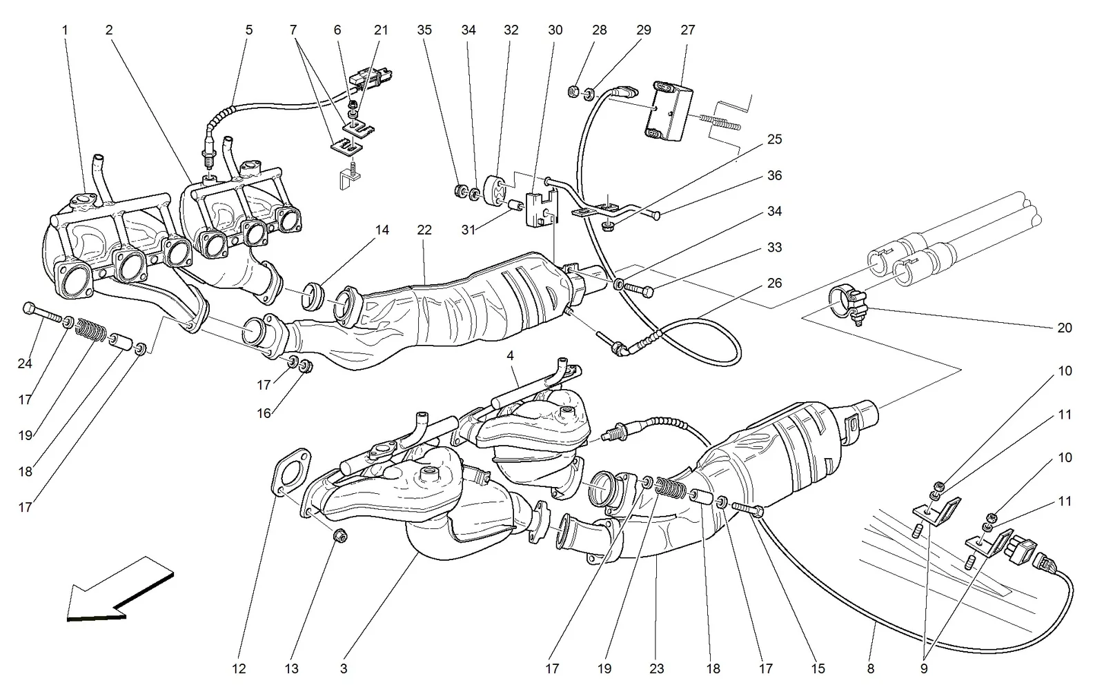 Front Exhaust System