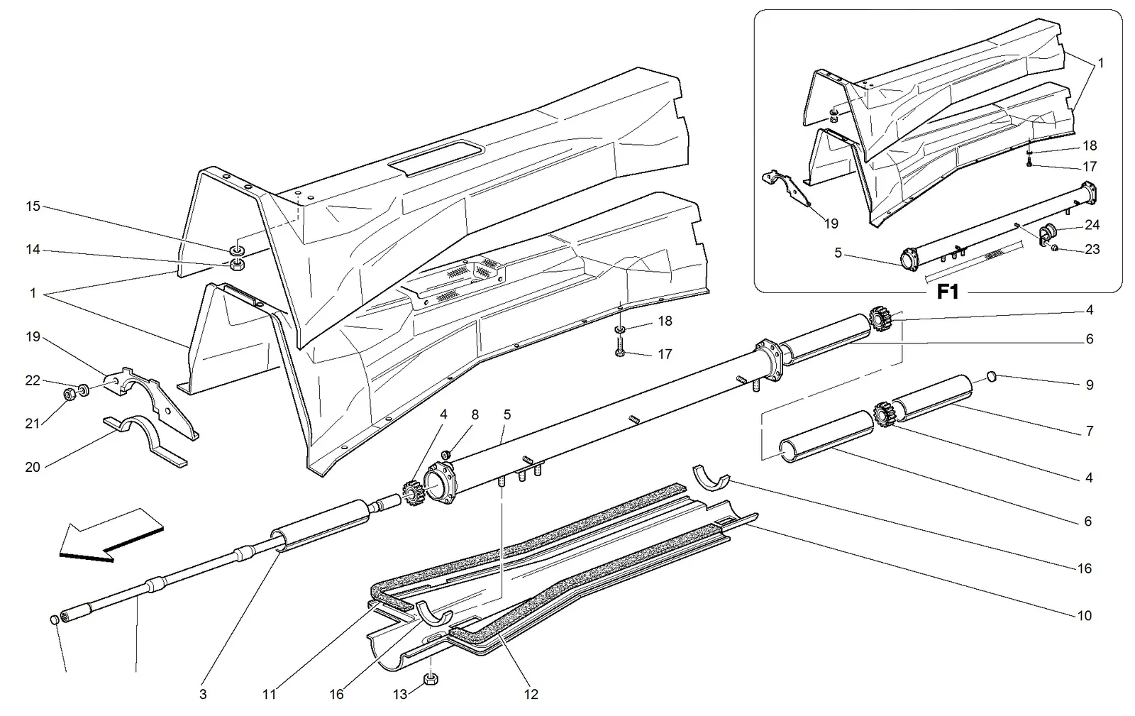 Engine/Gearbox Connecting Tube And Insulation