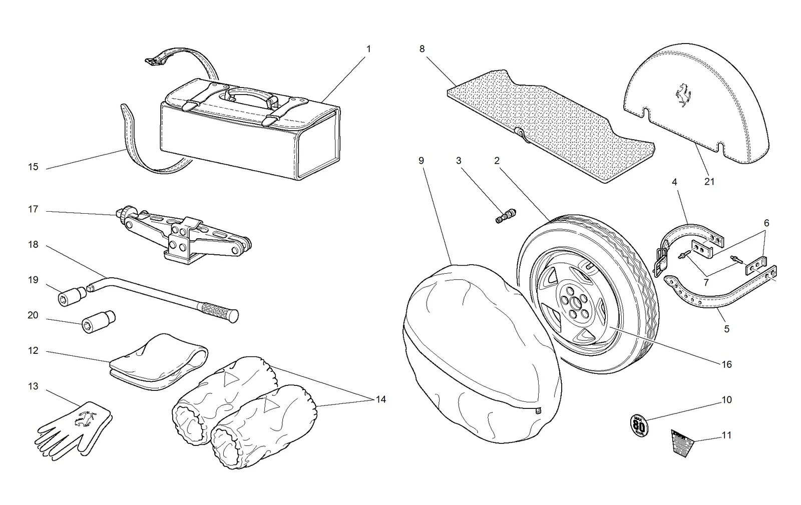 Spare Wheel And Accessories