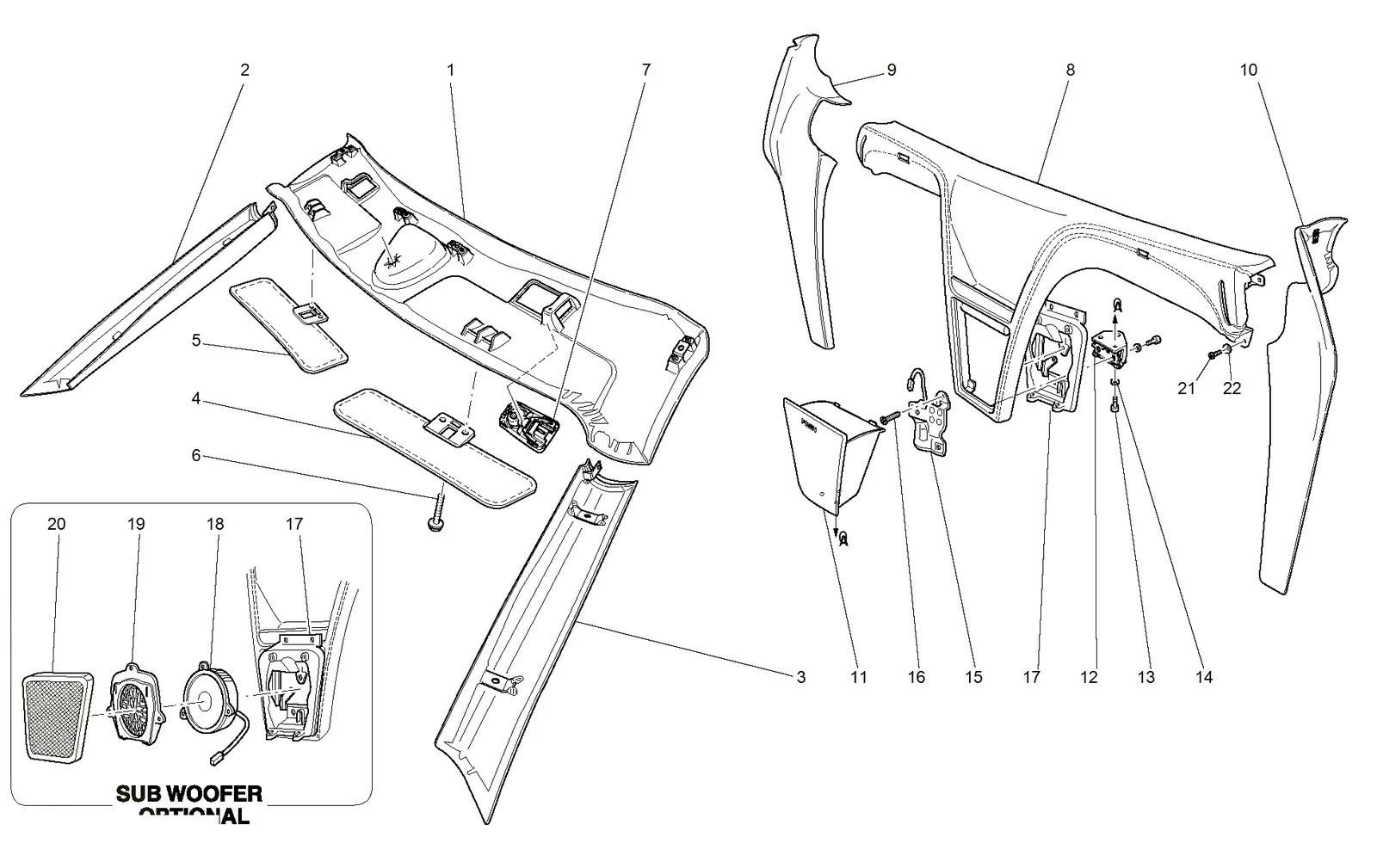 Roof Panel Upholstery And Accessories