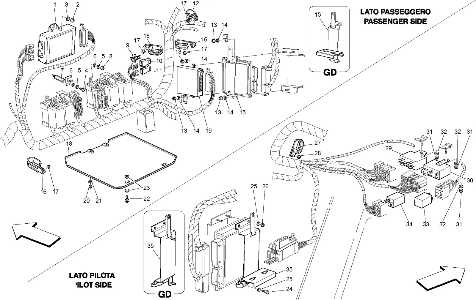 Front Passengers Compartment Control Stations