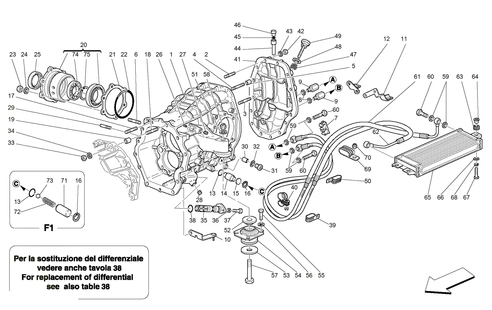 Differential Carrier And Clutch Cooling Radiator