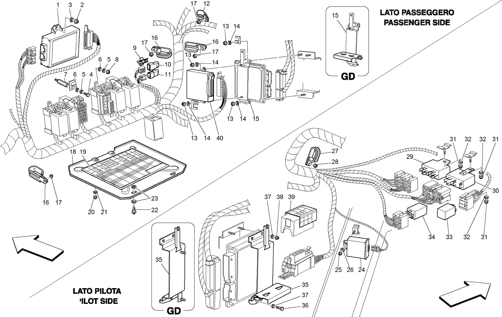 Front Passengers Compartment Control Stations