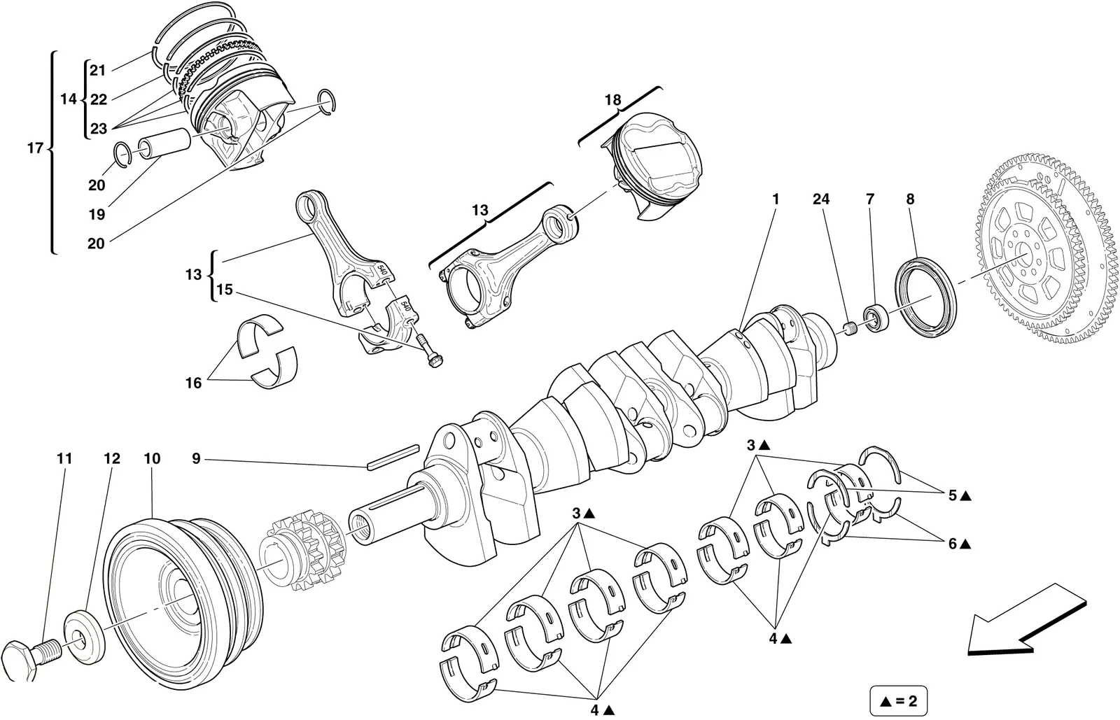 Crankshaft - Connecting Rods And Pistons