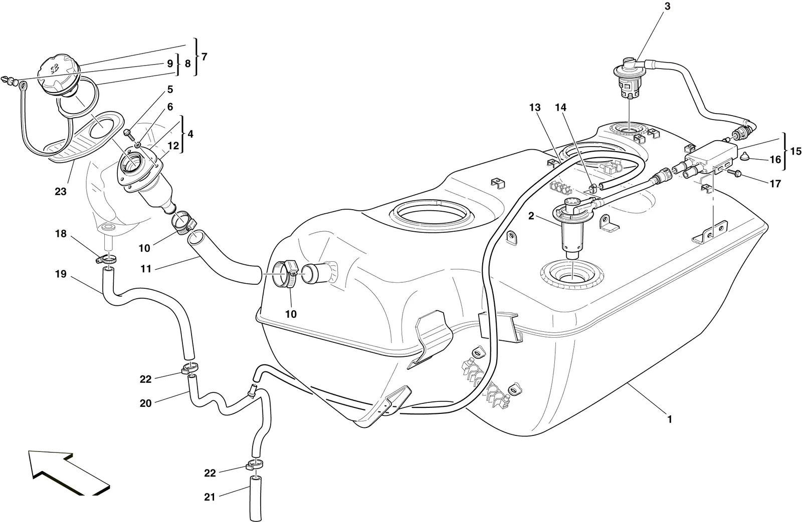 Fuel Tank - Filler Neck And Pipes