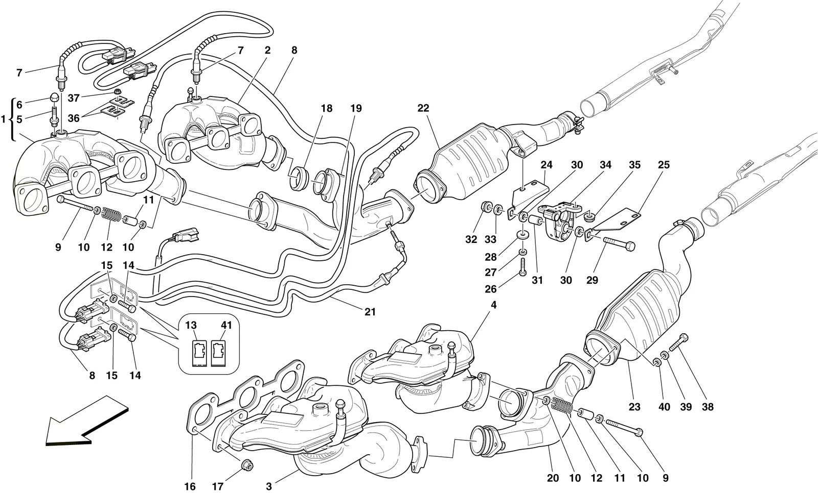 Front Exhaust System