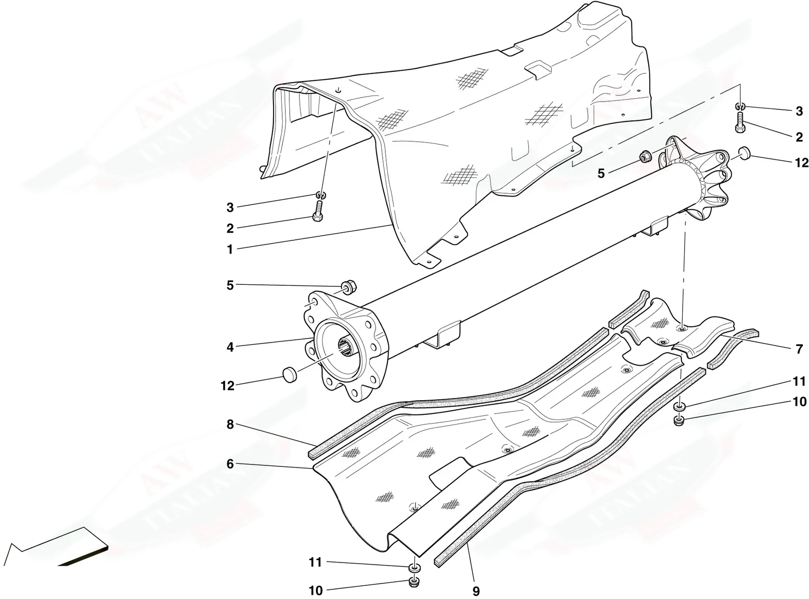 Engine/Gearbox Connector Pipe And Insulation