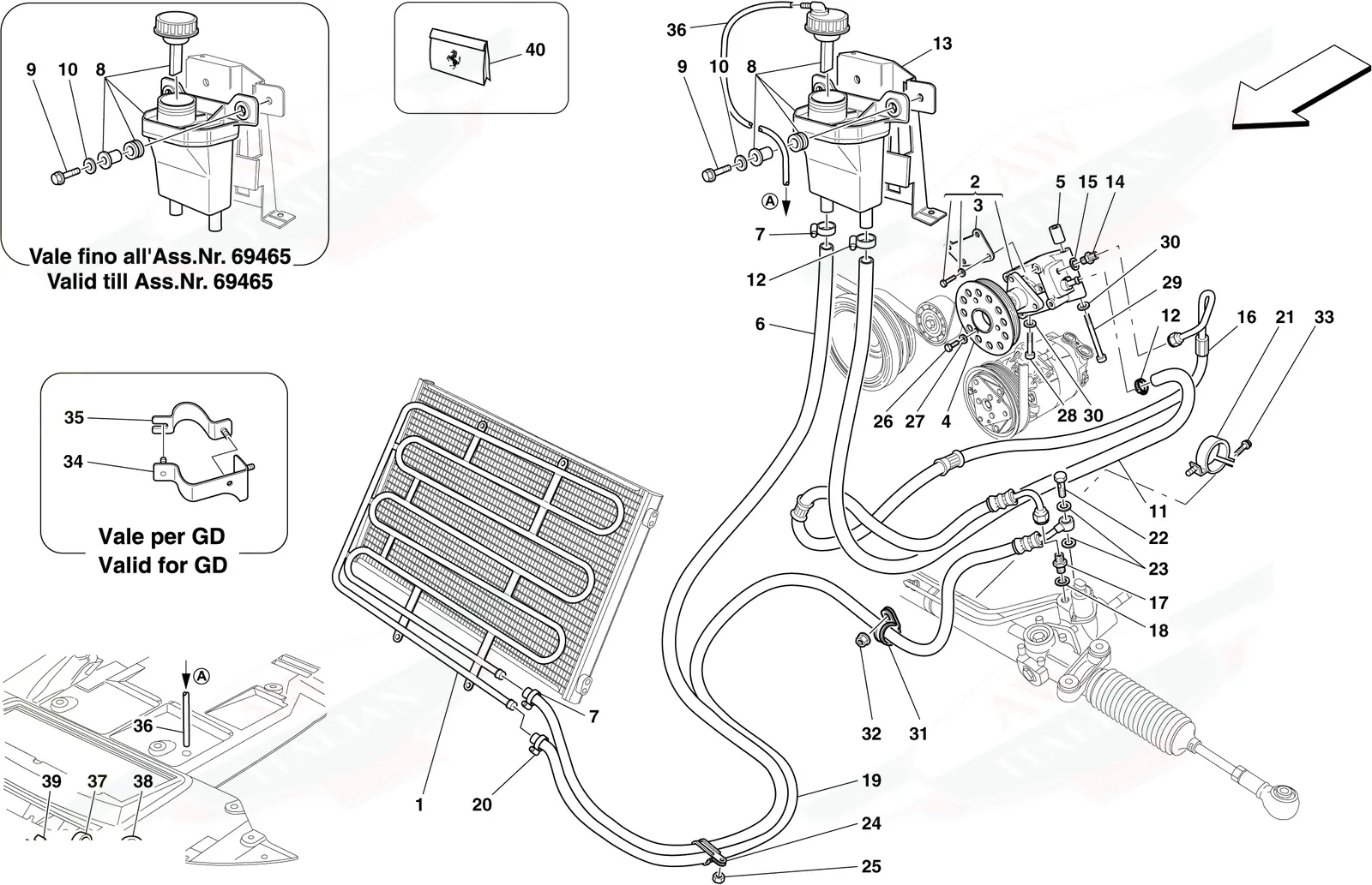 Hydraulic Fluid Reservoir, Pump And Coil For Power Steering System
