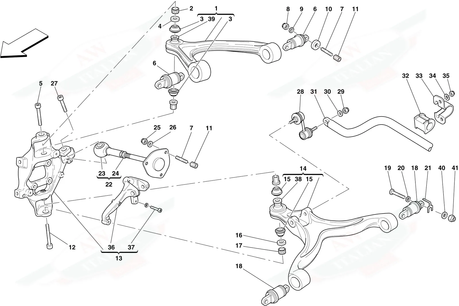Rear Suspension - Arms And Stabiliser Bar