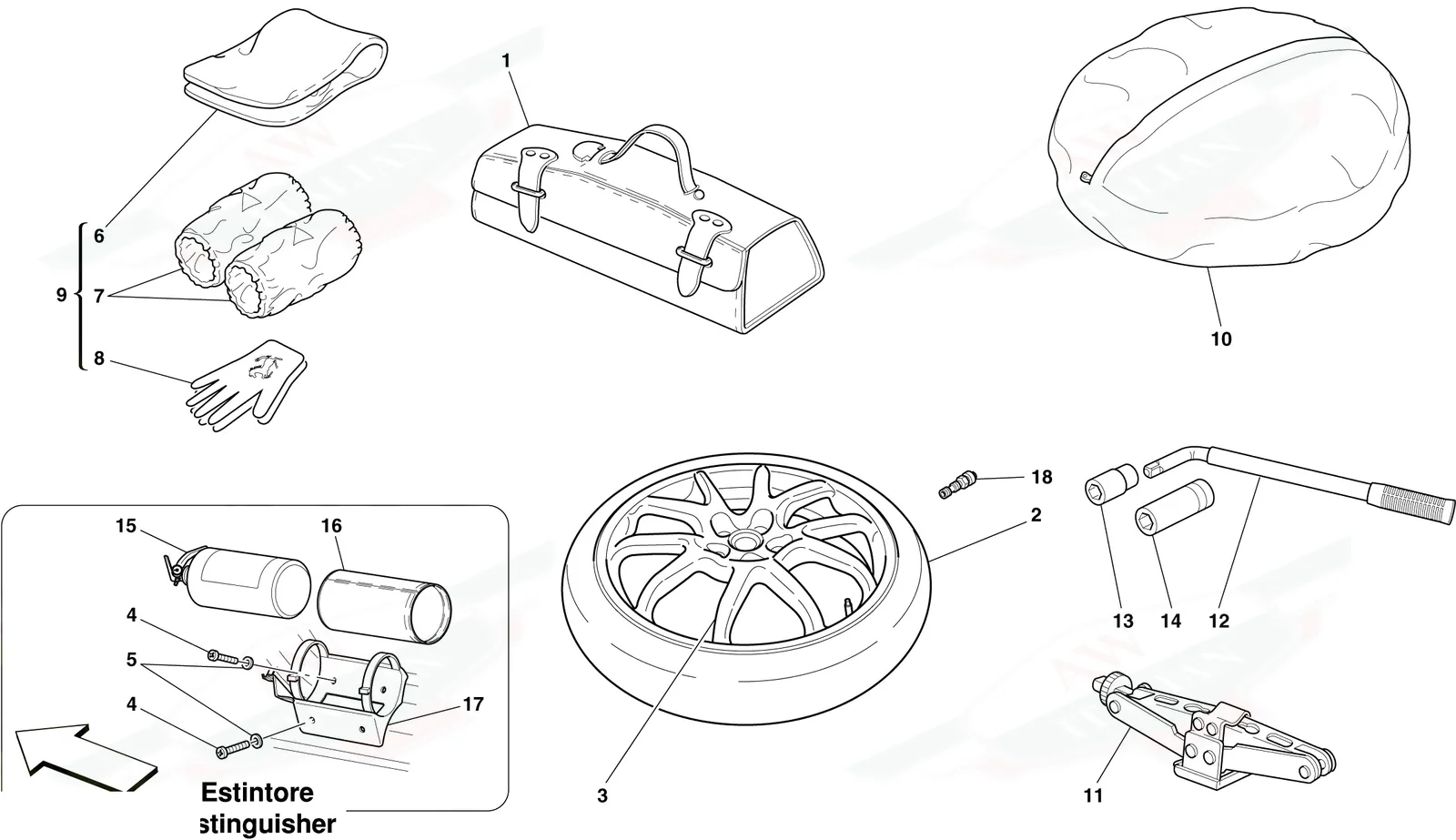 Spare Wheel And Accessories