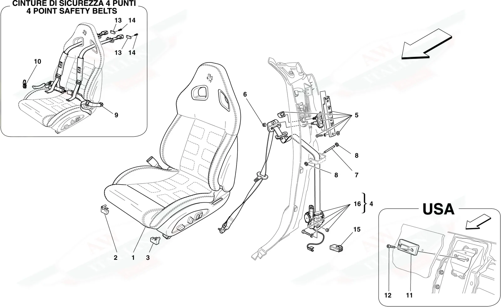 Complete Front Seat And Seat Belts