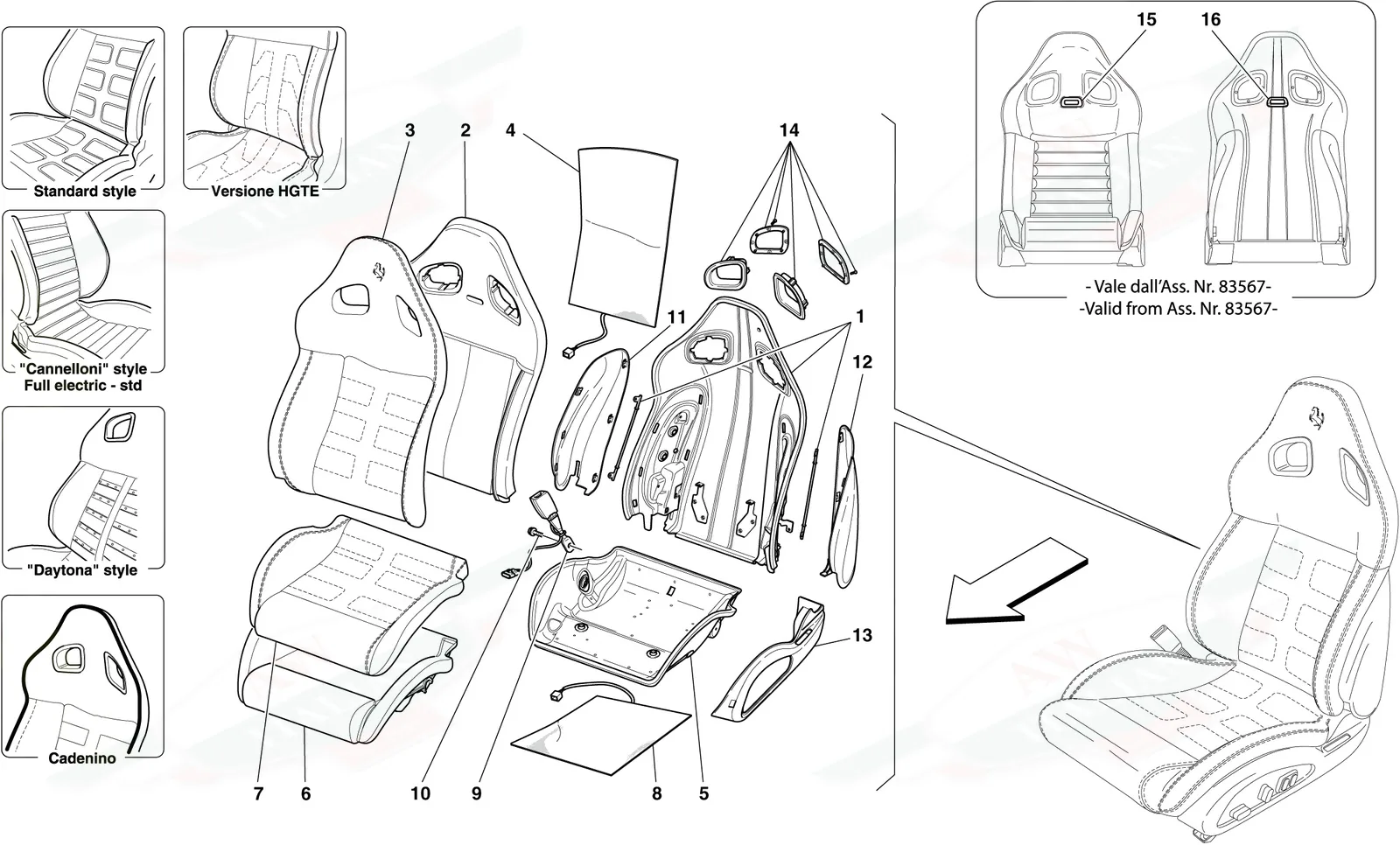 Front Seat - Trim And Internal Components
