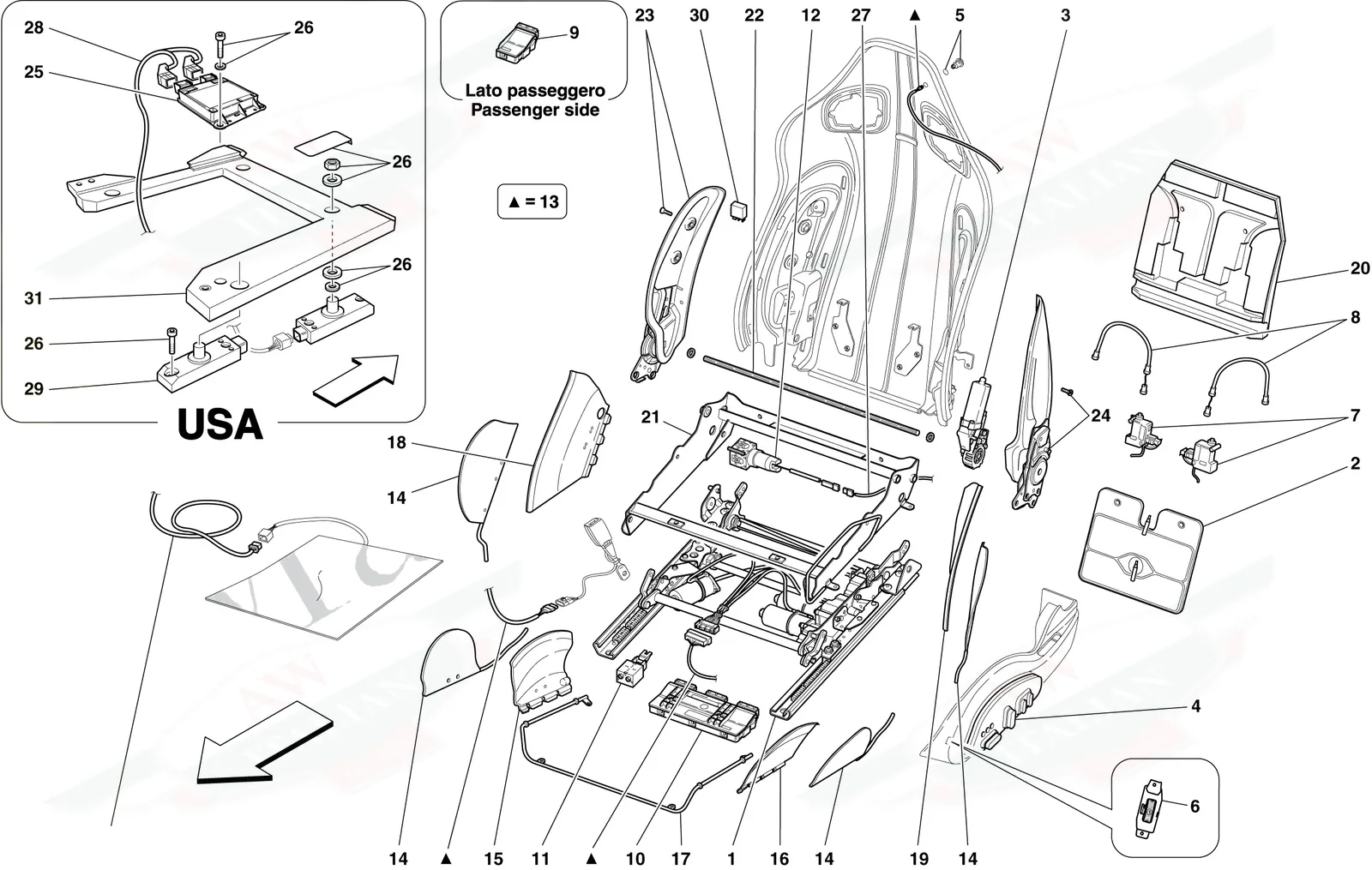 Front Seat - Guides And Adjustment Mechanisms