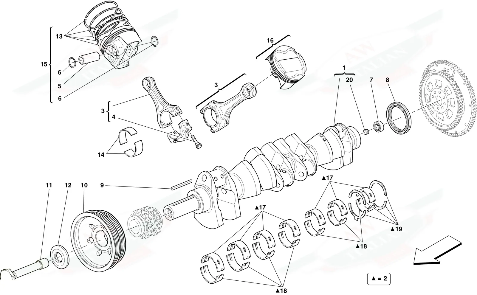 Crankshaft - Connecting Rods And Pistons